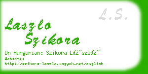 laszlo szikora business card